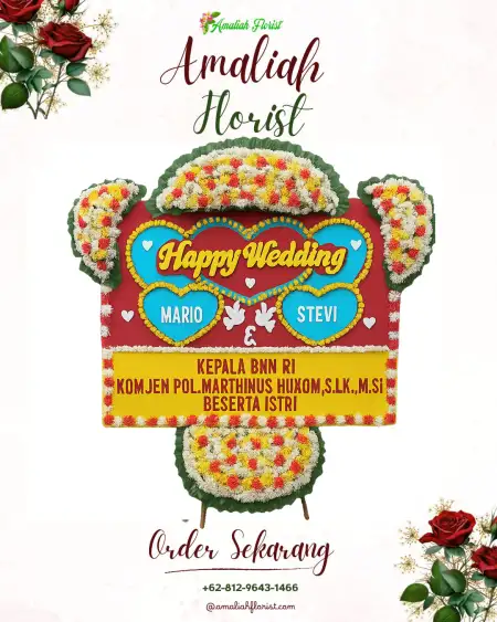 Papan Bunga Pernikahan Bono